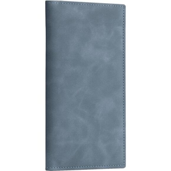 Premium Leather Checkbook Cover Slate - Picture 1 of 7